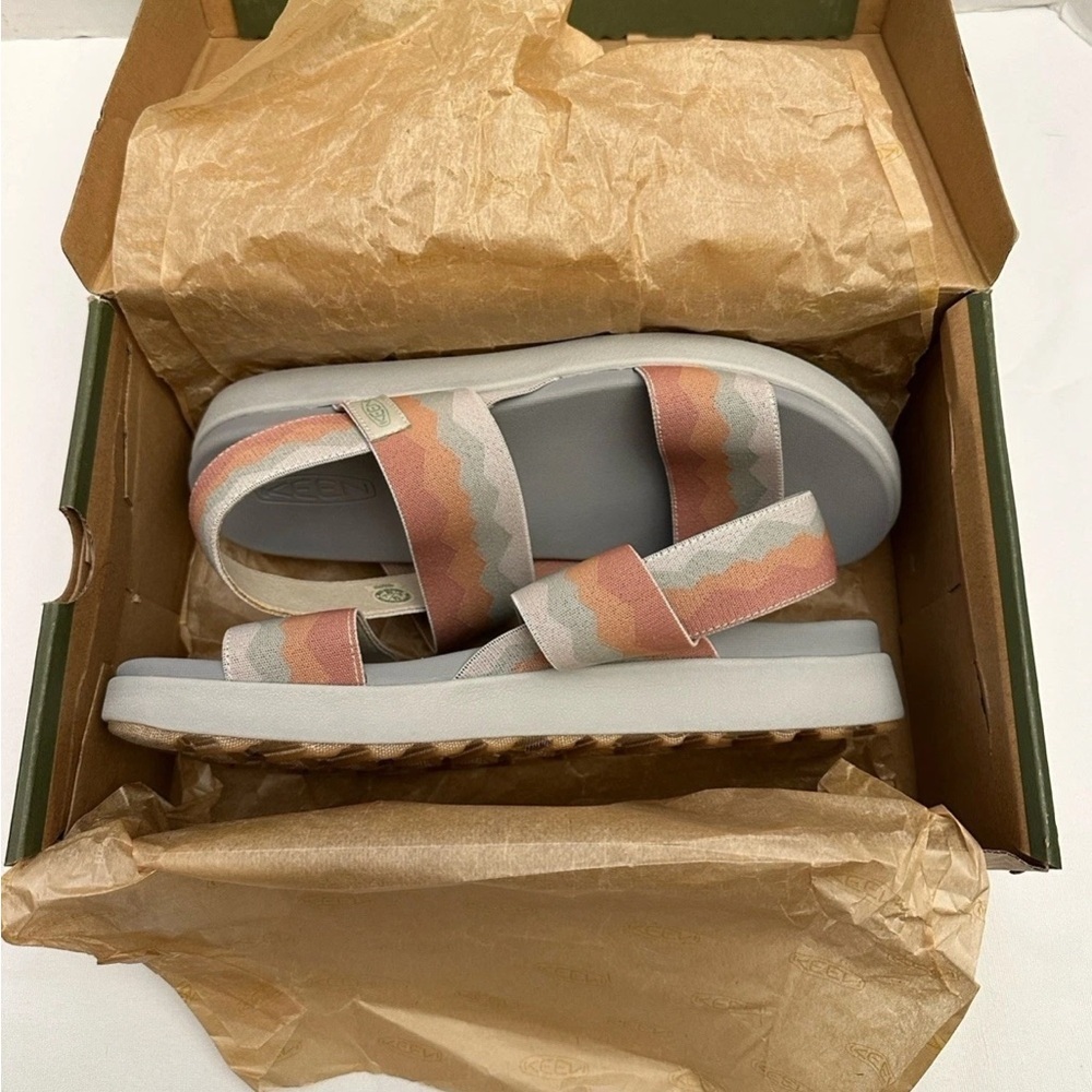 KEEN Elle Backstrap Sandals Women’s US Size 9.5 Color Brick Dust Vapor NIB NEW - Picture 2 of 10